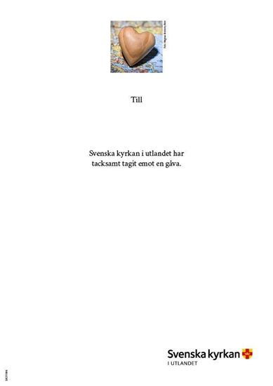 Bild på Hyllningsblad utlandskyrkan. A4 pdf.