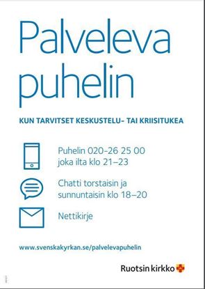 Bild på Sverigefinska telefonjouren. Papu. Affisch A3 - pdf