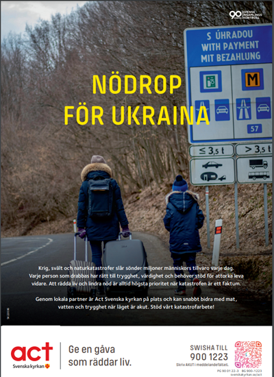 Bild på Affisch A4 Nödrop Ukraina