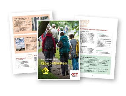 Bild på Pilgrimsvandring Katastrofinsatser, pdf med inspiration