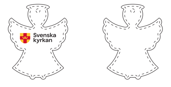 Bild på Reflexänglar med Svenska kyrkans nya logotyp