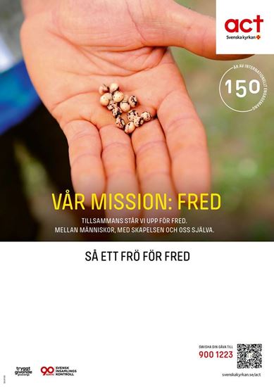 Bild på Så ett frö för fred . A3-affisch