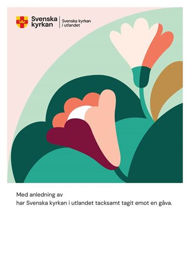 Bild på Hyllningsblad SvK i utlandet. Illustration blomma