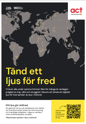 Bild på Affisch A4, Tänd ett ljus för fred