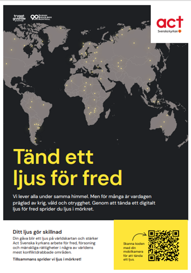 Bild på Affisch A4, Tänd ett ljus för fred