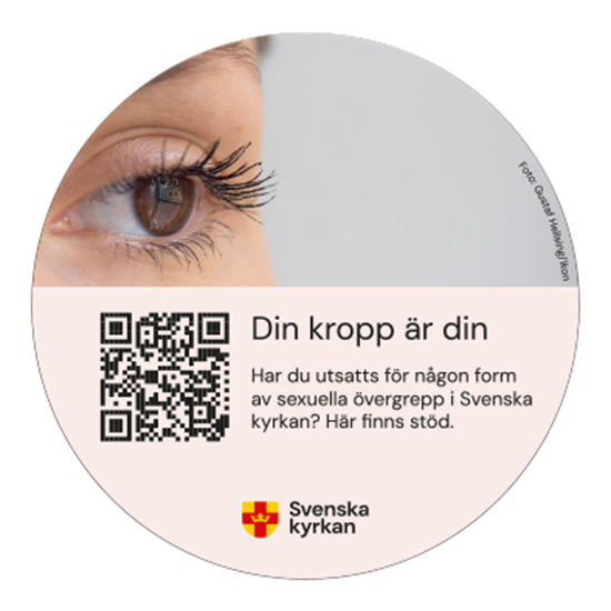 Bild på "Din kropp är din". Klistermärken ark med 6 st