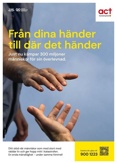 Bild på Affisch Från dina händer till där det händer, gatupratare 50x70 cm