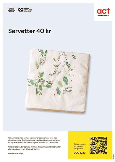Bild på Säljskylt Servetter