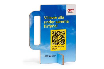 Bild på Insamlingsbössa för Swish-gåvor