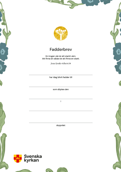Bild på Bevisserien / Fadderbrev, 25-pack + mapp.