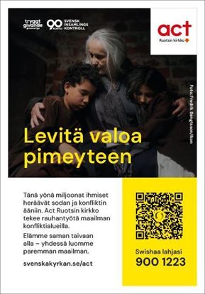 Bild på Kampanjaffisch Levitä valoa pimeyteen finska, A4