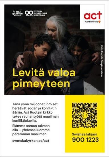 Bild på Kampanjaffisch Levitä valoa pimeyteen finska, A4